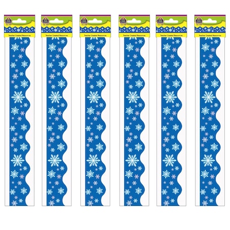 Snowflakes Border Trim, 35 Feet Per Pack, PK6